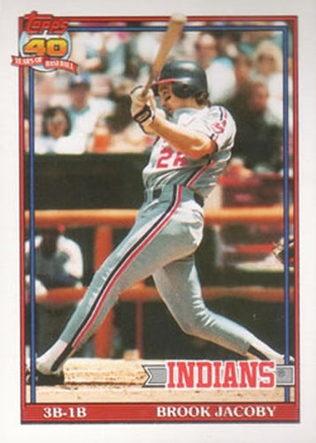 #47 Brook Jacoby - Cleveland Indians - 1991 Topps Baseball