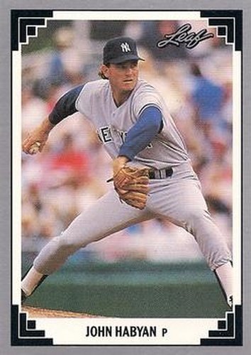 #480 John Habyan - New York Yankees - 1991 Leaf Baseball