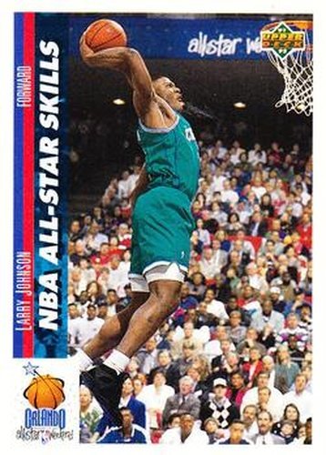 #480 Larry Johnson - Charlotte Hornets - 1991-92 Upper Deck Basketball
