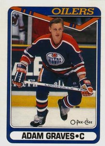 #480 Adam Graves - Edmonton Oilers - 1990-91 O-Pee-Chee Hockey
