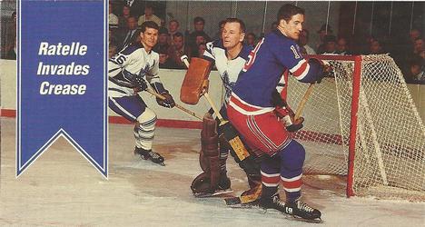 #152 Ratelle Invades Crease - New York Rangers / Toronto Maple Leafs - 1994-95 Parkhurst Tall Boys 1964-65 Hockey