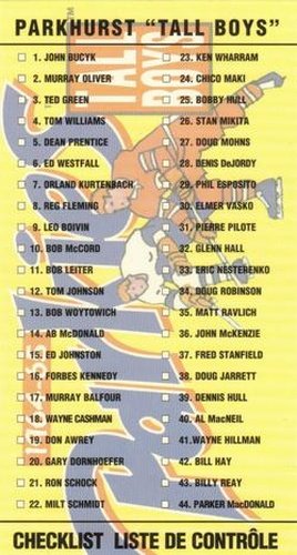 #179 Checklist - 1994-95 Parkhurst Tall Boys 1964-65 Hockey