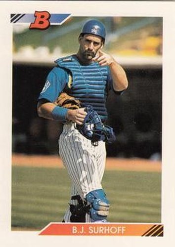 #481 B.J. Surhoff - Milwaukee Brewers - 1992 Bowman Baseball