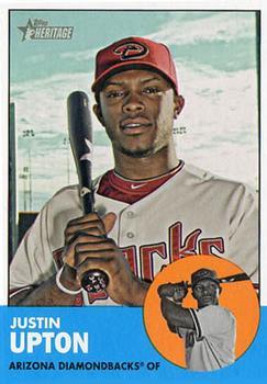 #481a Justin Upton - Arizona Diamondbacks - 2012 Topps Heritage Baseball