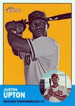 #481b Justin Upton - Arizona Diamondbacks - 2012 Topps Heritage Baseball