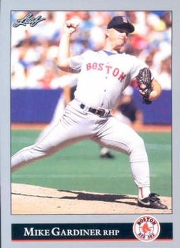 #482 Mike Gardiner - Boston Red Sox - 1992 Leaf Baseball