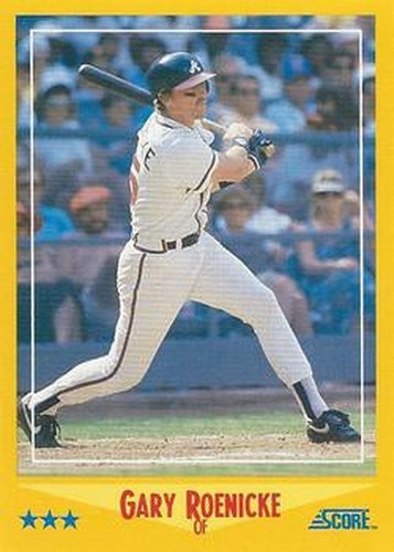 #482 Gary Roenicke - Atlanta Braves - 1988 Score Baseball