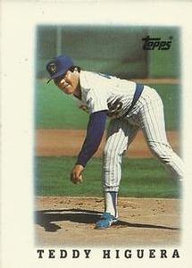 #18 Teddy Higuera - Milwaukee Brewers - 1988 Topps Major League Leaders Minis Baseball