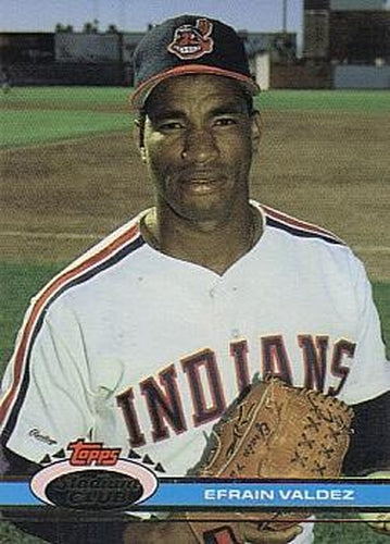 #483 Efrain Valdez - Cleveland Indians - 1991 Stadium Club Baseball