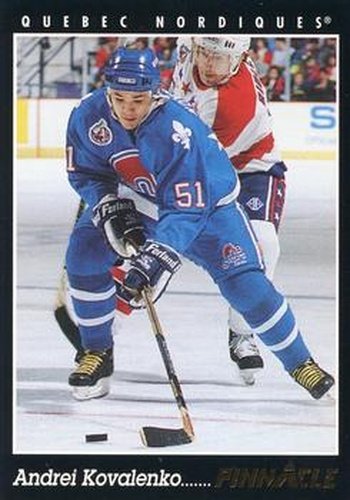 #171 Andrei Kovalenko - Quebec Nordiques - 1993-94 Pinnacle Canadian Hockey