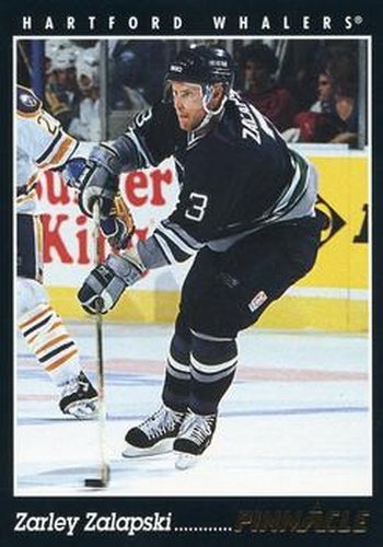 #257 Zarley Zalapski - Hartford Whalers - 1993-94 Pinnacle Canadian Hockey