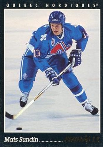 #2 Mats Sundin - Quebec Nordiques - 1993-94 Pinnacle Canadian Hockey