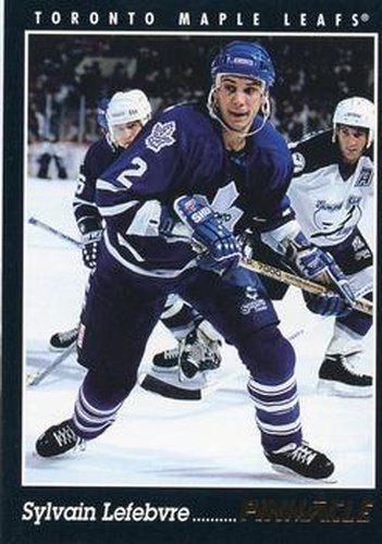 #317 Sylvain Lefebvre - Toronto Maple Leafs - 1993-94 Pinnacle Canadian Hockey