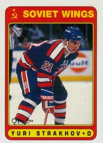 #484 Yuri Strakhov - Soviet Wings - 1990-91 O-Pee-Chee Hockey