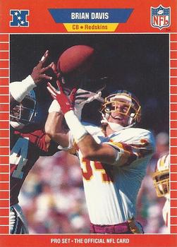 #484 Brian Davis - Washington Redskins - 1989 Pro Set Football