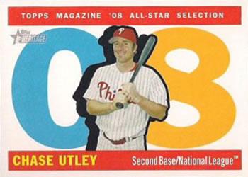 #484 Chase Utley - Philadelphia Phillies - 2009 Topps Heritage Baseball
