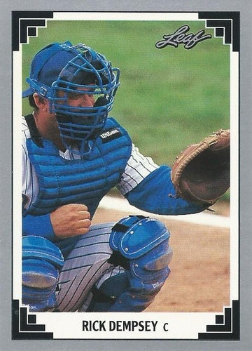 #484 Rick Dempsey - Milwaukee Brewers - 1991 Leaf Baseball