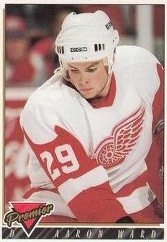 #484 Aaron Ward - Detroit Red Wings - 1993-94 Topps Premier Hockey