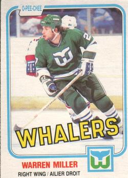 #130 Warren Miller - Hartford Whalers - 1981-82 O-Pee-Chee Hockey