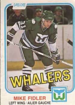 #136 Mike Fidler - Hartford Whalers - 1981-82 O-Pee-Chee Hockey