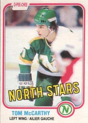 #164 Tom McCarthy - Minnesota North Stars - 1981-82 O-Pee-Chee Hockey