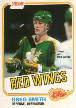 #168 Greg Smith - Detroit Red Wings - 1981-82 O-Pee-Chee Hockey