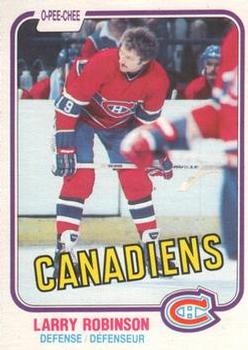 #179 Larry Robinson - Montreal Canadiens - 1981-82 O-Pee-Chee Hockey