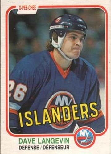 #213 Dave Langevin - New York Islanders - 1981-82 O-Pee-Chee Hockey