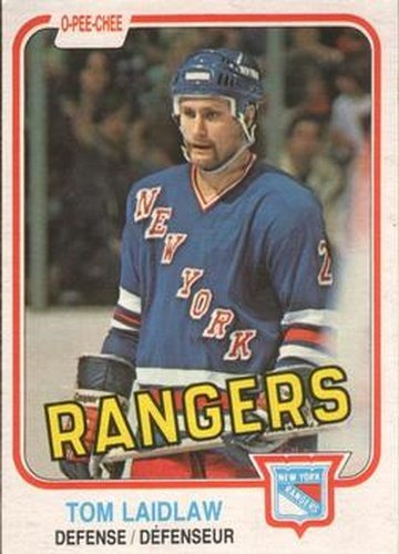 #234 Tom Laidlaw - New York Rangers - 1981-82 O-Pee-Chee Hockey