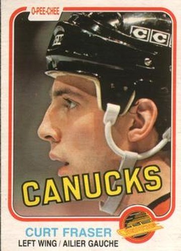 #334 Curt Fraser - Vancouver Canucks - 1981-82 O-Pee-Chee Hockey