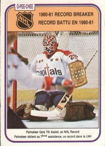 #394 Mike Palmateer - Washington Capitals - 1981-82 O-Pee-Chee Hockey