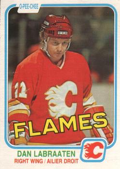#42 Dan Labraaten - Calgary Flames - 1981-82 O-Pee-Chee Hockey