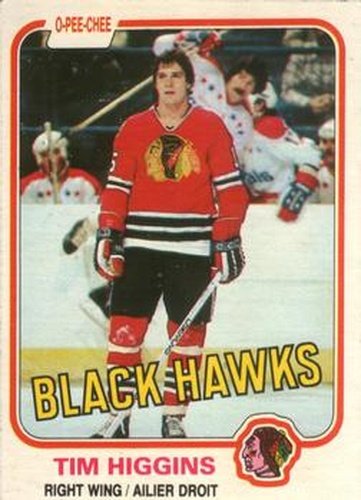 #57 Tim Higgins - Chicago Blackhawks - 1981-82 O-Pee-Chee Hockey