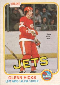 #98 Glenn Hicks - Winnipeg Jets - 1981-82 O-Pee-Chee Hockey