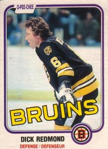 #9 Dick Redmond - Boston Bruins - 1981-82 O-Pee-Chee Hockey