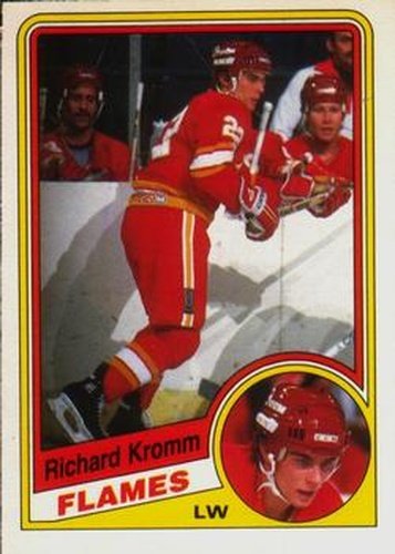 #227 Richard Kromm - Calgary Flames - 1984-85 O-Pee-Chee Hockey