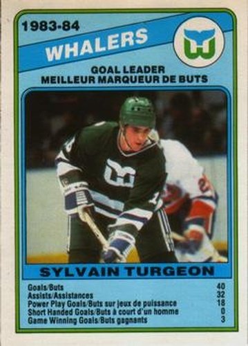 #372 Sylvain Turgeon - Hartford Whalers - 1984-85 O-Pee-Chee Hockey