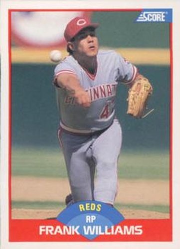 #485 Frank Williams - Cincinnati Reds - 1989 Score Baseball