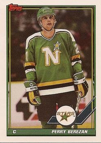 #485 Perry Berezan - Minnesota North Stars - 1991-92 Topps Hockey