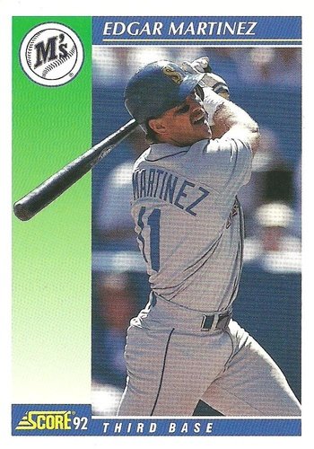 #485 Edgar Martinez - Seattle Mariners - 1992 Score Baseball