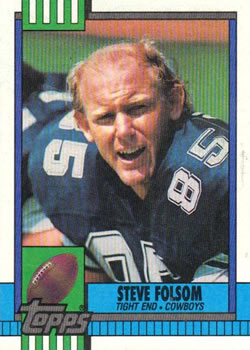 #485 Steve Folsom - Dallas Cowboys - 1990 Topps Football