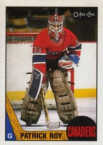 #163 Patrick Roy - Montreal Canadiens - 1987-88 O-Pee-Chee Hockey