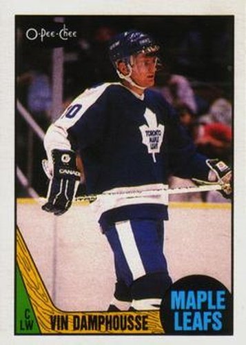 #243 Vincent Damphousse - Toronto Maple Leafs - 1987-88 O-Pee-Chee Hockey