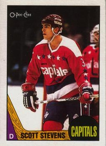 #25 Scott Stevens - Washington Capitals - 1987-88 O-Pee-Chee Hockey