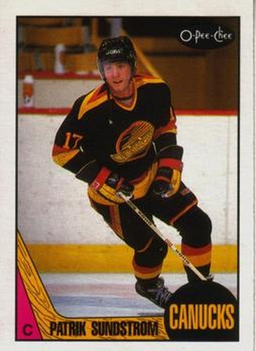 #34 Patrik Sundstrom - Vancouver Canucks - 1987-88 O-Pee-Chee Hockey