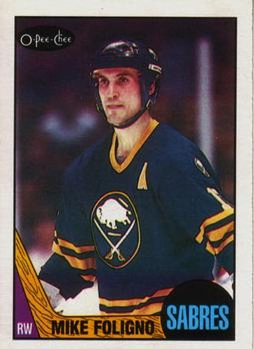 #40 Mike Foligno - Buffalo Sabres - 1987-88 O-Pee-Chee Hockey