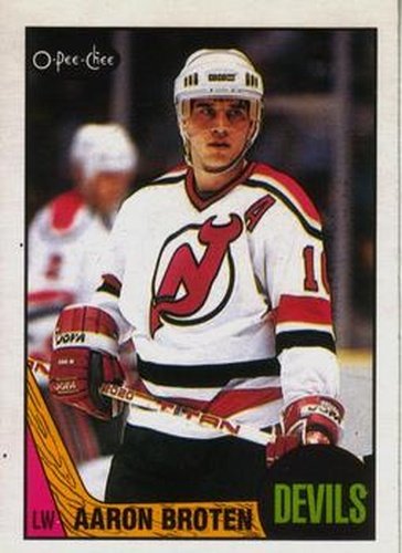 #46 Aaron Broten - New Jersey Devils - 1987-88 O-Pee-Chee Hockey