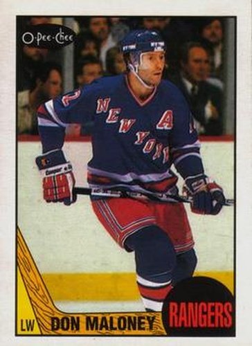 #49 Don Maloney - New York Rangers - 1987-88 O-Pee-Chee Hockey