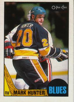 #50 Mark Hunter - St. Louis Blues - 1987-88 O-Pee-Chee Hockey