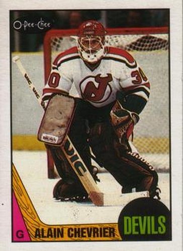 #58 Alain Chevrier - New Jersey Devils - 1987-88 O-Pee-Chee Hockey